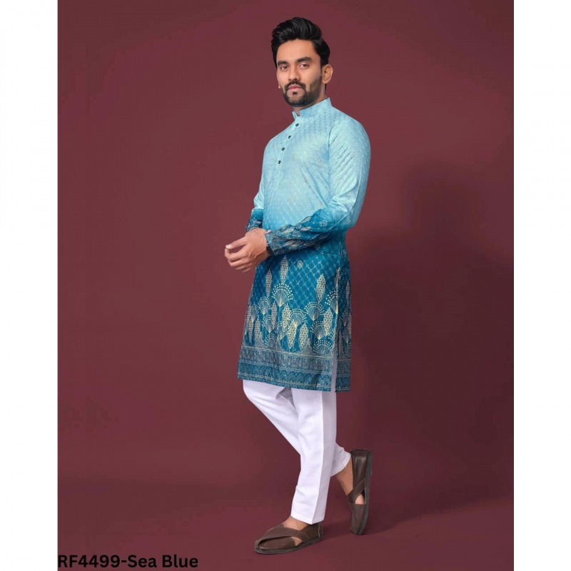 Ethnic Fashion India - الوقوف طوق قميص مسلم الرجال الملابس