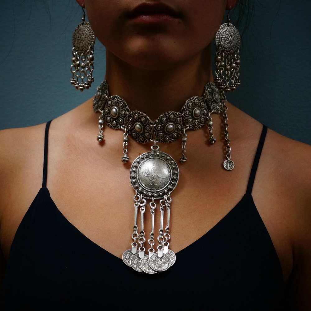 Ethnic Fashion Co In - العرقية الغجر خمر عملة معدنية شرابة